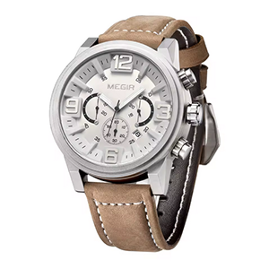 Relogio Masculino Megir 3010 Casual Leather