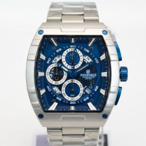 Montre homme NAVIFORCE 8066, chronographe multifonction argenté